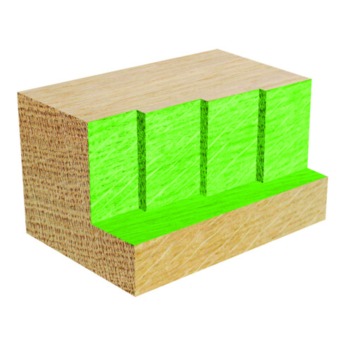 Edessö Fresa per battute HW- (HM) con set di cuscinetti a sfera (4pz.), Z=2, fondo a sfere, ø34,9 NL12,7, GL53 S12