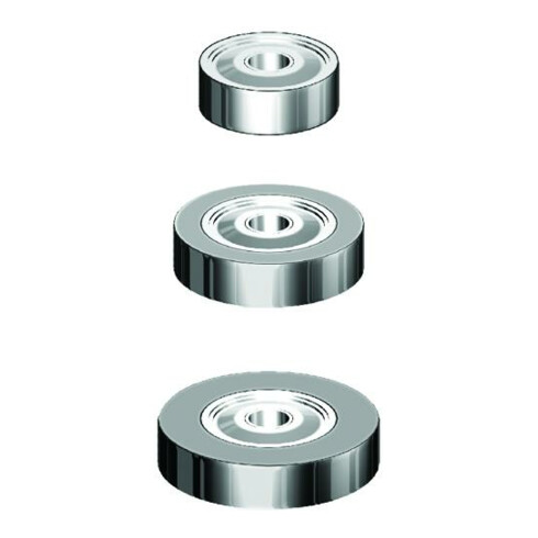 Edessö Fresa per battute HW- (HM) con set di cuscinetti a sfera (4pz.), Z=2, fondo a sfere, ø34,9 NL12,7, GL53 S12