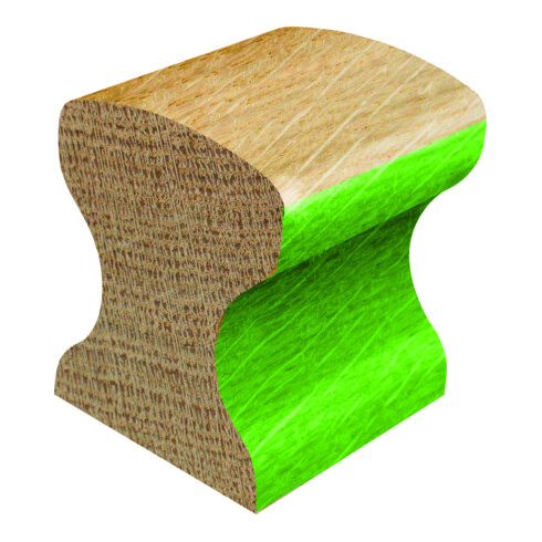 Edessö Fresa per corrimano HW- (HM) profilo 3, Z=2, fondo a sfere, ø31,8 NL38,1, GL83 S12 W R9,5
