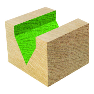 Edessö Fresa per scanalature a V HW- (HM), Z=2, 60 gradi o 90 gradi