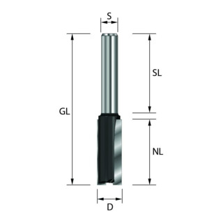 Edessö Fresa per scanalature XL, HW- (HM), lunghezza del tagliente lunga, Z=2