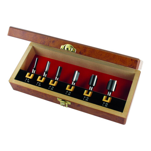 Edessö Set di frese per scanalature HW- (HM), 6pz. ø6/8/10/12/16/20mm S 8