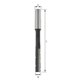 Edessö Fresa per scanalature con rompitruciolo, WS- (acciaio per utensili), Z=2, rotazione oraria