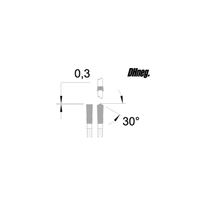 EDESSÖ Cirkelzaagblad precisie-afwerkingssnede HDneg hoge standtijd, HW 303x3,2/2,2x30 Z=60 DH neg