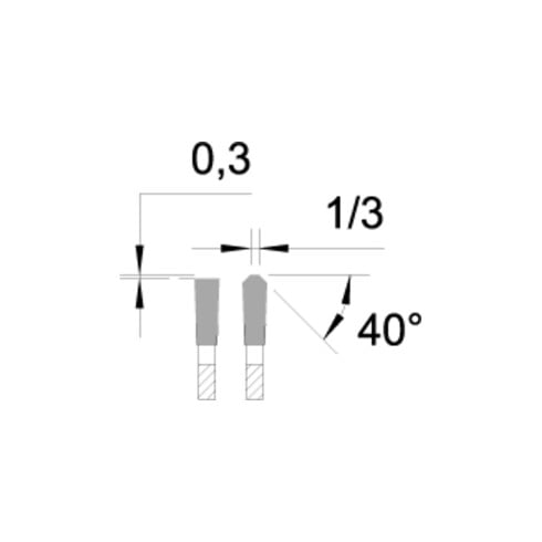 EDESSÖ Cirkelzaagblad Precisie TFneg (NE) Meertandig, HW 250x3,4/2,8x40 Z=60 NE neg