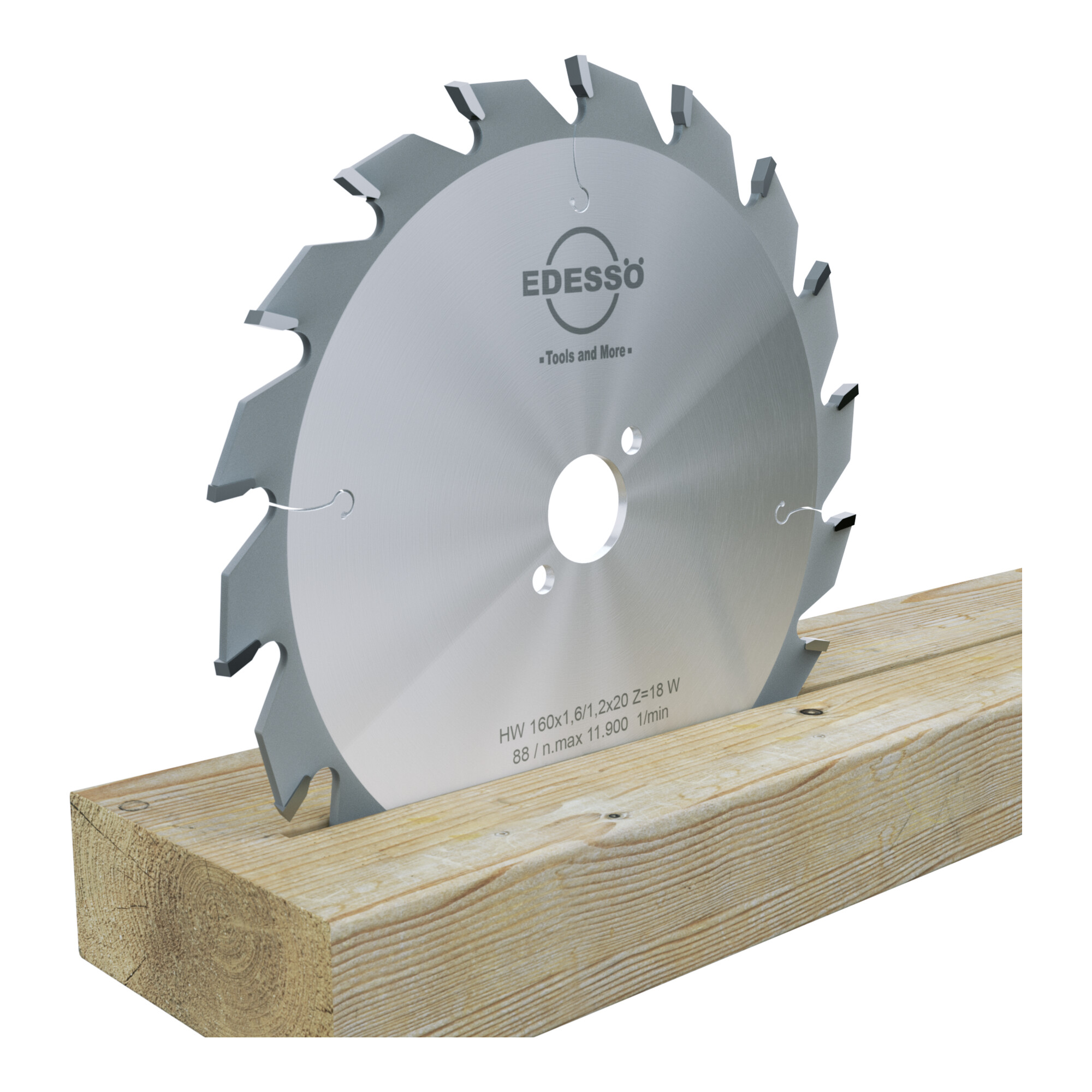 EDESSÖ Handkreissägeblatt für AKKU-Maschinen (Dünnschnittsägeblatt), HW 165x1,8/1,2x20 Z=18 W
