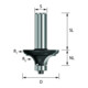 EDESSÖ HW- (HM) Carnisfrees met twee radius, Z=2, kogellager bodem
