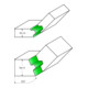 EDESSÖ HW- (HM) Gehrungs-Verleimfräser Set 45 Grad, Z=2 (bestehend aus 2 Fräsern), Durchmesser 37,3 NL22,2, GL63 S12 W22,5 Grad