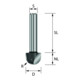EDESSÖ HW- (HM) holprofielfrees, Z=2, diameter 12 NL9,5, GL42 S8 W R6-1