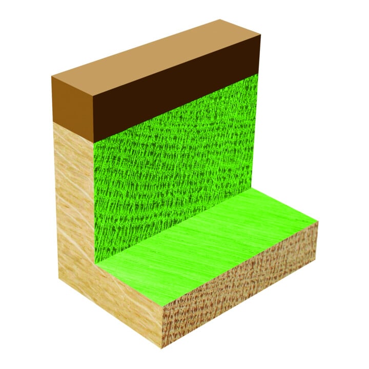 EDESSÖ HW- (HM) Nutfräser, mit schaftseitigen Kugellager, zum Schablonenfräsen geeignet, Z=2