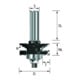 EDESSÖ HW- (HM) Profil- und Konterprofil C, Z=2, Kugellager unten, Durchmesser 41 NL23,8, GL70 S12 W R2,38