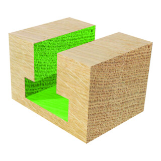 EDESSÖ HW- (HM) T-groeffrees/sleutelgatfrees, Z=2