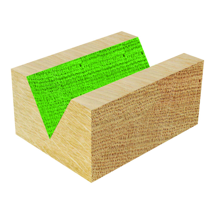 EDESSÖ HW- (HM) Wendeplatten-V-Nutfräser, Z=1, Durchmesser 17 NL8,3, GL63 S8 W90 Grad