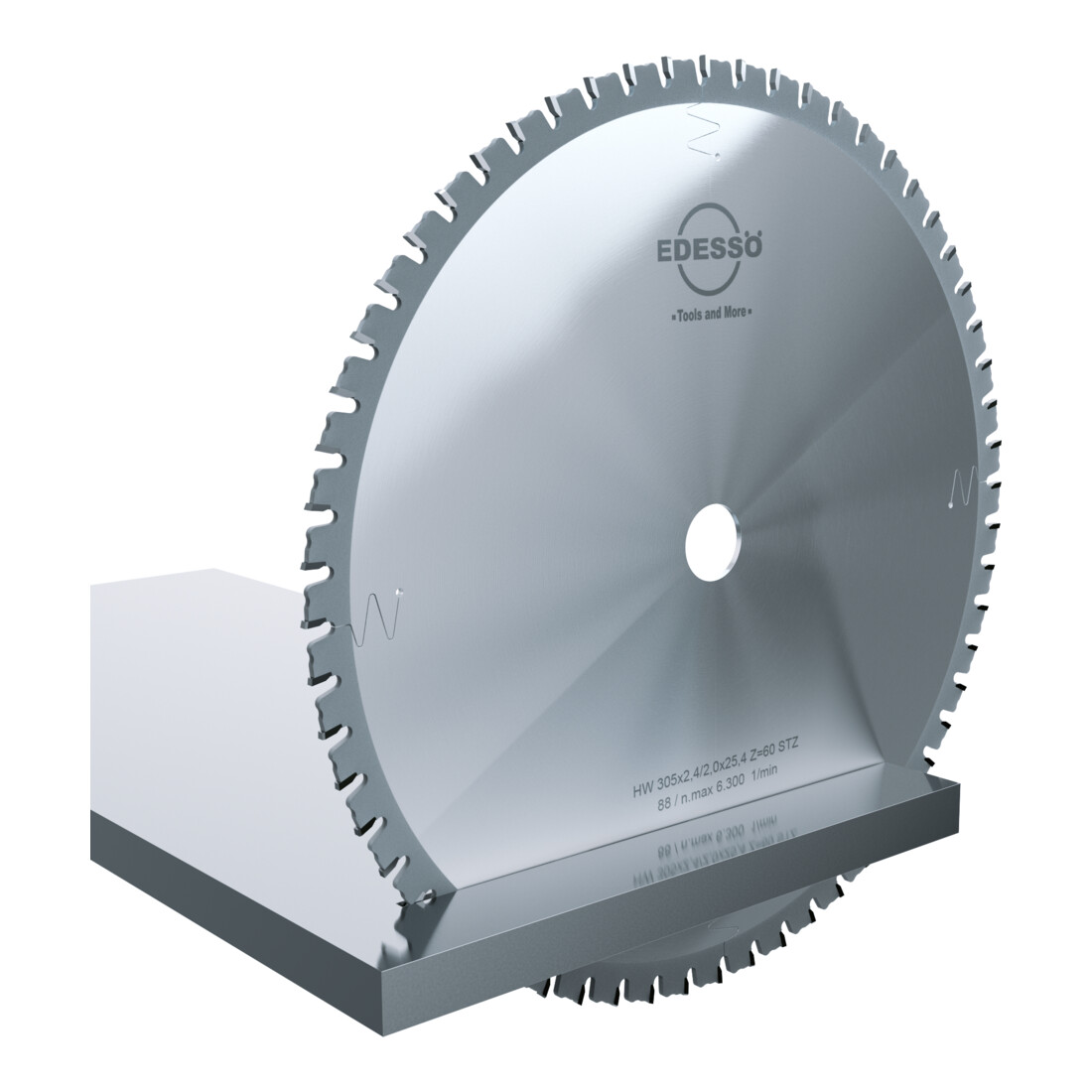 EDESSÖ Kreissägeblatt Präzision STEELcut 1 STZ, Trockenschnitt, HW 305x2,4/2,0x25,4 Z=60 STZ