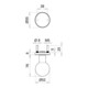 edi Bouton OT 1052/5010 rond, sur rosette, VK8 anodisé argenté-4
