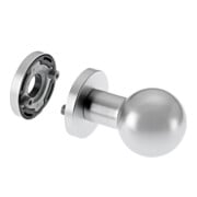 edi Bouton OT 1052/5020 rond, sur rosace anodisé argenté-2