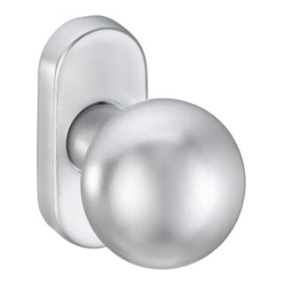 edi Bouton ZT Ares 2033/5010 ovale, sur rosace VK8, argent anodisé
