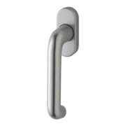 edi DK-Fenstergriff Janus 1013/1000 mit ovaler Rosette,VK7x35 Edelstahl matt