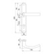edi Garniture de porte Kronos, 2005/9035, PZ, plaque longue ovale 8/92, acier inoxydable-4