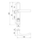 edi Garniture de protection à bouton Kronos 2005/0045, PZ, E92 plaque longue inox-4