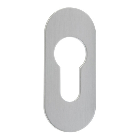 edi Rosace de clé PT Ares 0817/3 ovale, PZ perforée, couleur argent anodisée