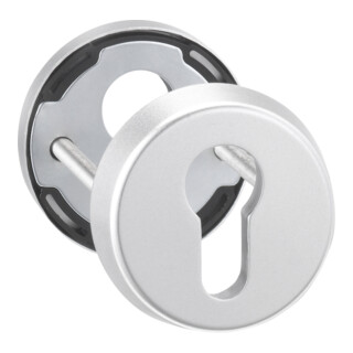 edi Rosace de protection à clé 6633, cylindre profilé perforé, RH12 ALU, anodisé EV1