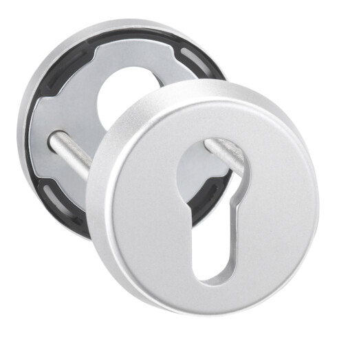 edi Rosace de protection à clé 6633, cylindre profilé perforé, RH12 ALU, anodisé EV1