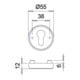 edi Rosace de protection pour clé 6533, PZ perforée RH12 inox mat-5