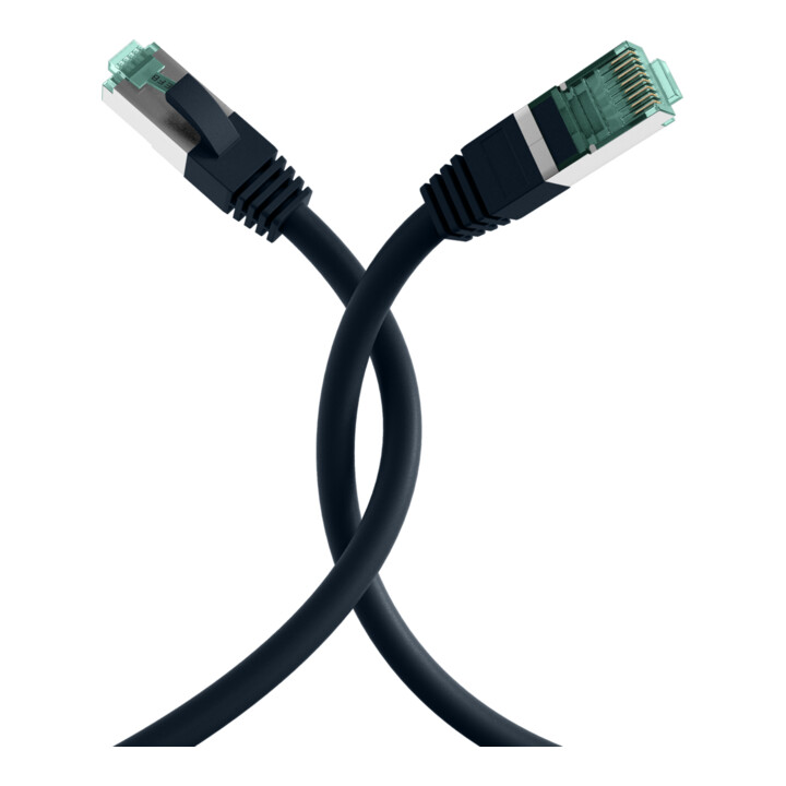 EFB Câble de raccordement Cat.6A S/FTP RJ45 EC6000A 1,5 m noir