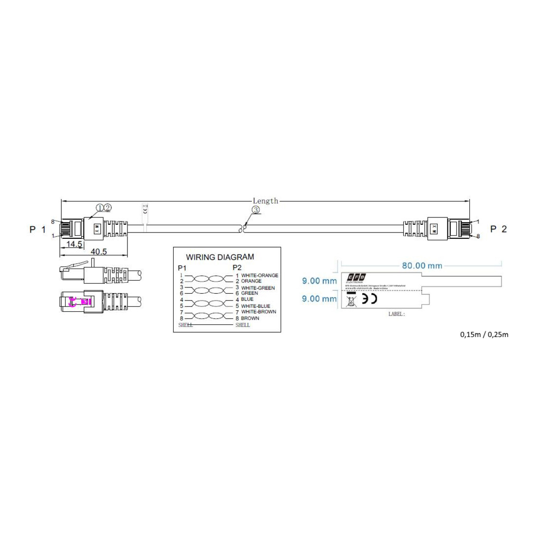 EFB-Elektronik Câble patch Cat.5e 2xRJ45 avec SF/UTP EC5000 1m vert