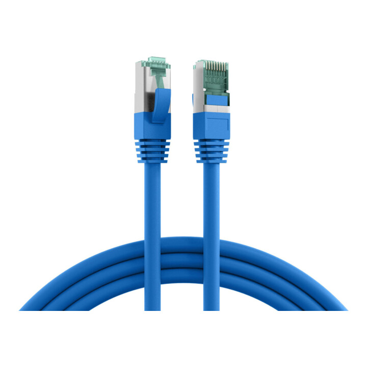 EFB-Elektronik Câble patch Cat.6A S/FTP RJ45 EC6000A 1m bleu
