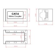 EFB-Elektronik Coupleur modulaire 1:1 RJ45 Cat.6 blindé 37489.1-4