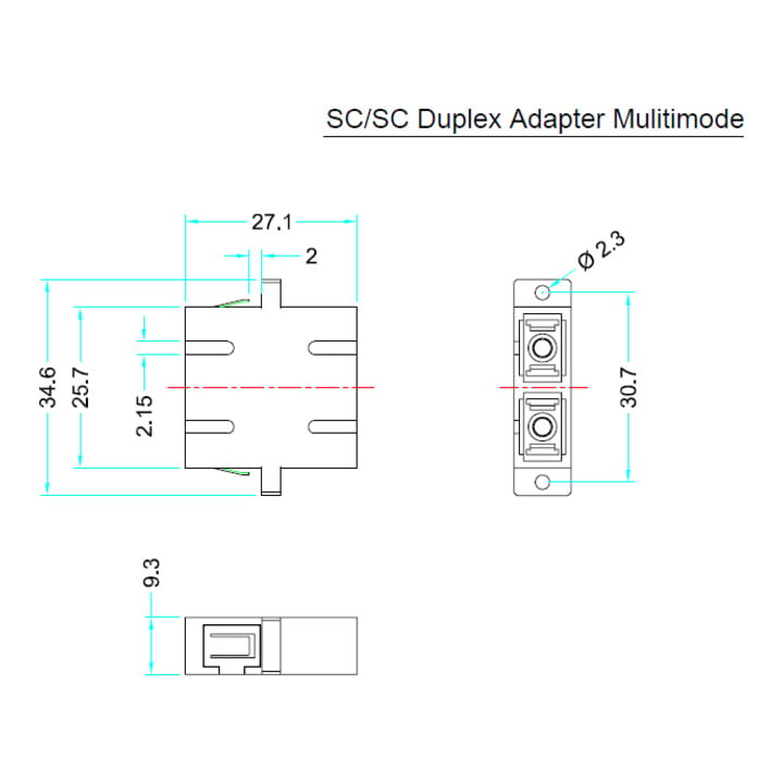 EFB-Elektronik Coupleur SC/SC boîtier plastique 53303.32