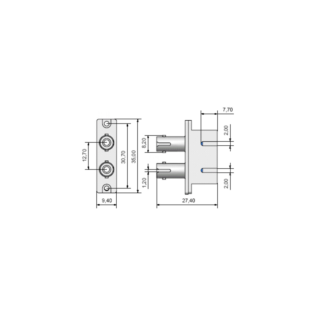 EFB-Elektronik Coupleur ST/SC-D manchon en céramique MM 53307.34
