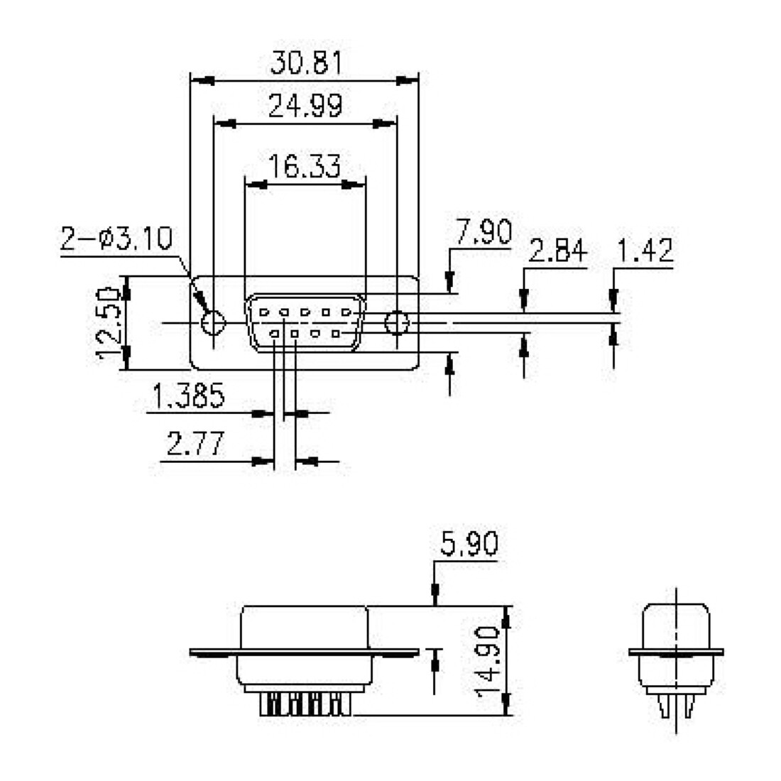 EFB-Elektronik D-Sub Buchse 9-pol. 28603.1