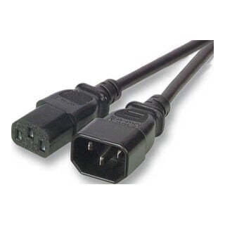 EFB-Elektronik Kaltgeräteverlängerung 3x1 3m,C13-C14,St-Bu,sw EK503.3