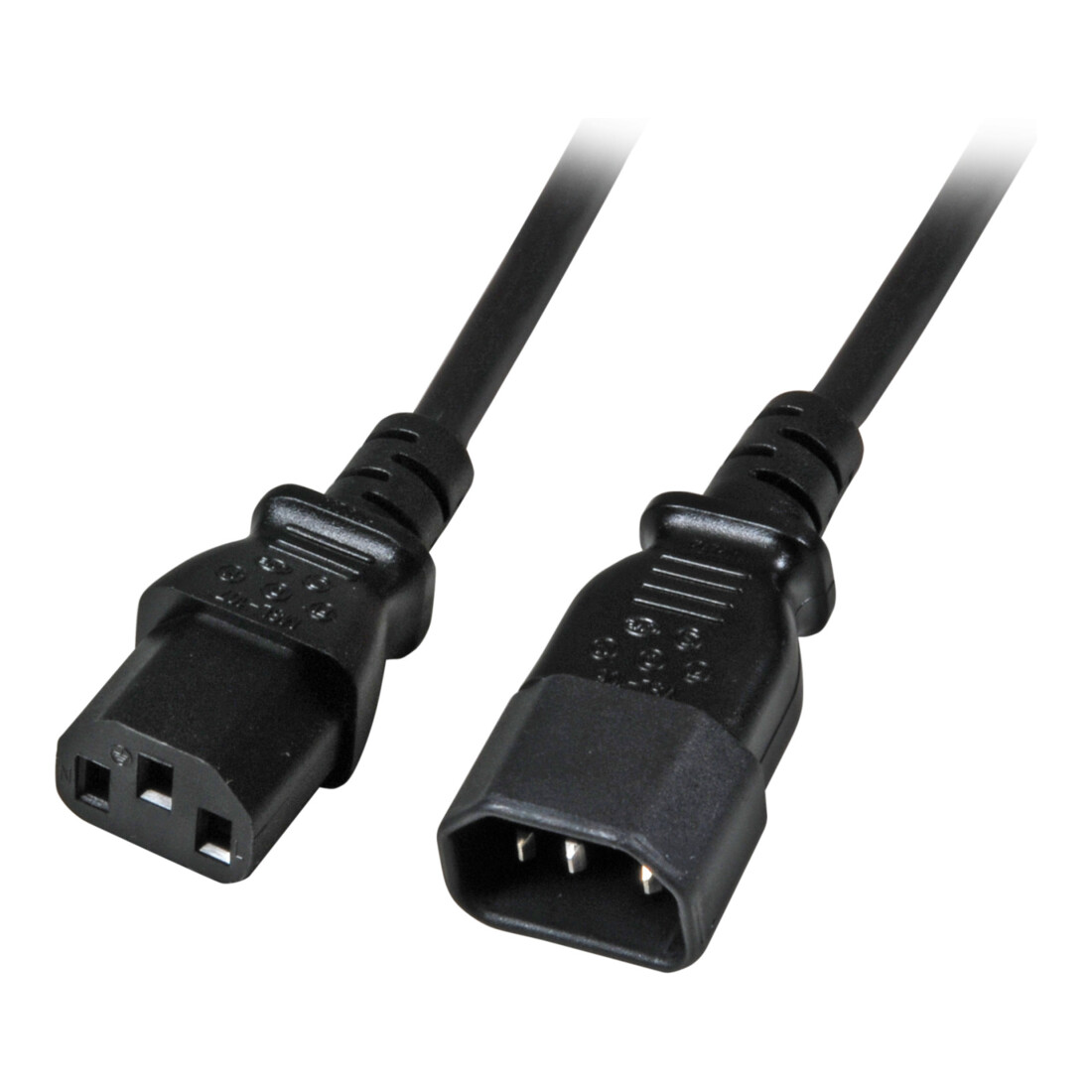EFB-Elektronik Kaltgeräteverlängerung 3x1 3m,C13-C14,St-Bu,sw EK503.3