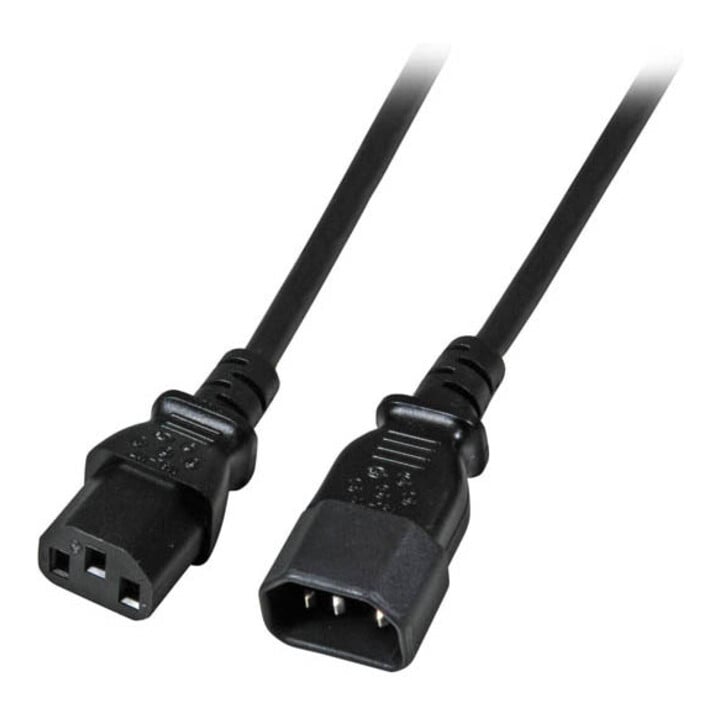 EFB-Elektronik Kaltgeräteverlängerung sw 2m IEC C14, C13 EK503.2