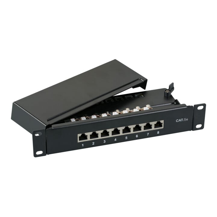 EFB-Elektronik Mini-Patch-Panel 8xRJ45S, Cat5e 1HE 37735.8