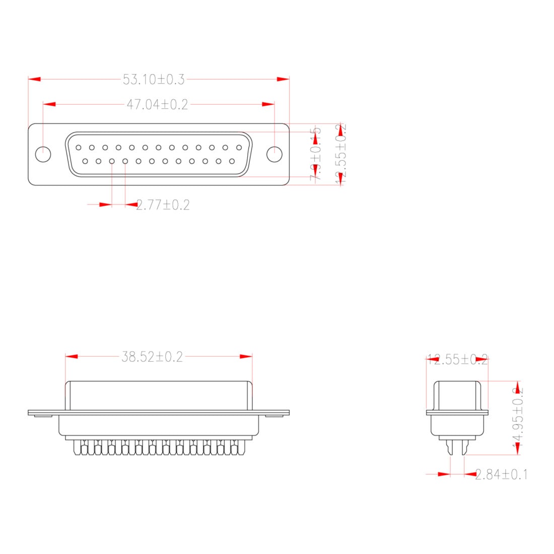 EFB-Elektronik Prise D-Sub 25 broches 28611.1