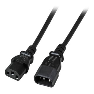 EFB-Elektronik Rallonge d’appareil froid noire 2m IEC C14, C13 EK503.2