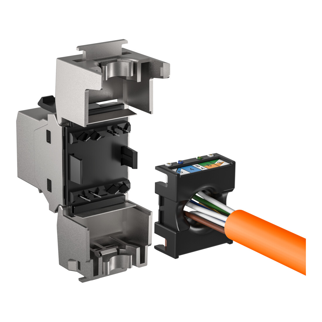 EFB-Elektronik RJ45 Keystone Cat.6A Druckguss-Gehäuse E-20070