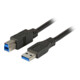 EFB-Elektronik USB-Verbindungskabel A-B 1,8m USB 3.0 schwarz K5236.1,8-1