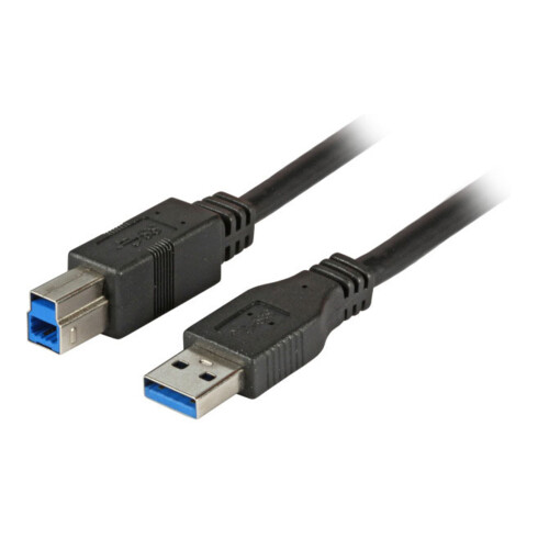 EFB-Elektronik USB-Verbindungskabel A-B 1,8m USB 3.0 schwarz K5236.1,8