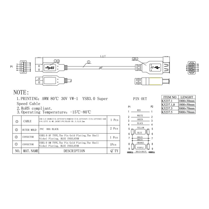 EFB-Elektronik USB-Verlängerung A-A 3,0m USB 3.0 schwarz K5237.3