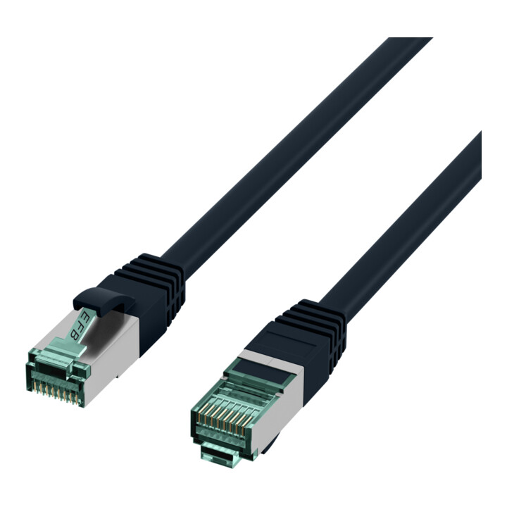 EFB Patchkabel Cat.6A S/FTP RJ45 EC6000A 1,5m sw