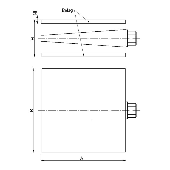 EFFBE Palier de machine LEVELMOUNT KE10C, 115x115 mm
