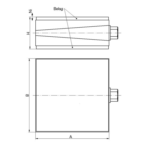 EFFBE Palier de machine LEVELMOUNT KE10C, 115x115 mm
