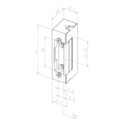 effeff ASSA ABLOY E-Türöffner 17E mit Flachschließblech 6-12V-2