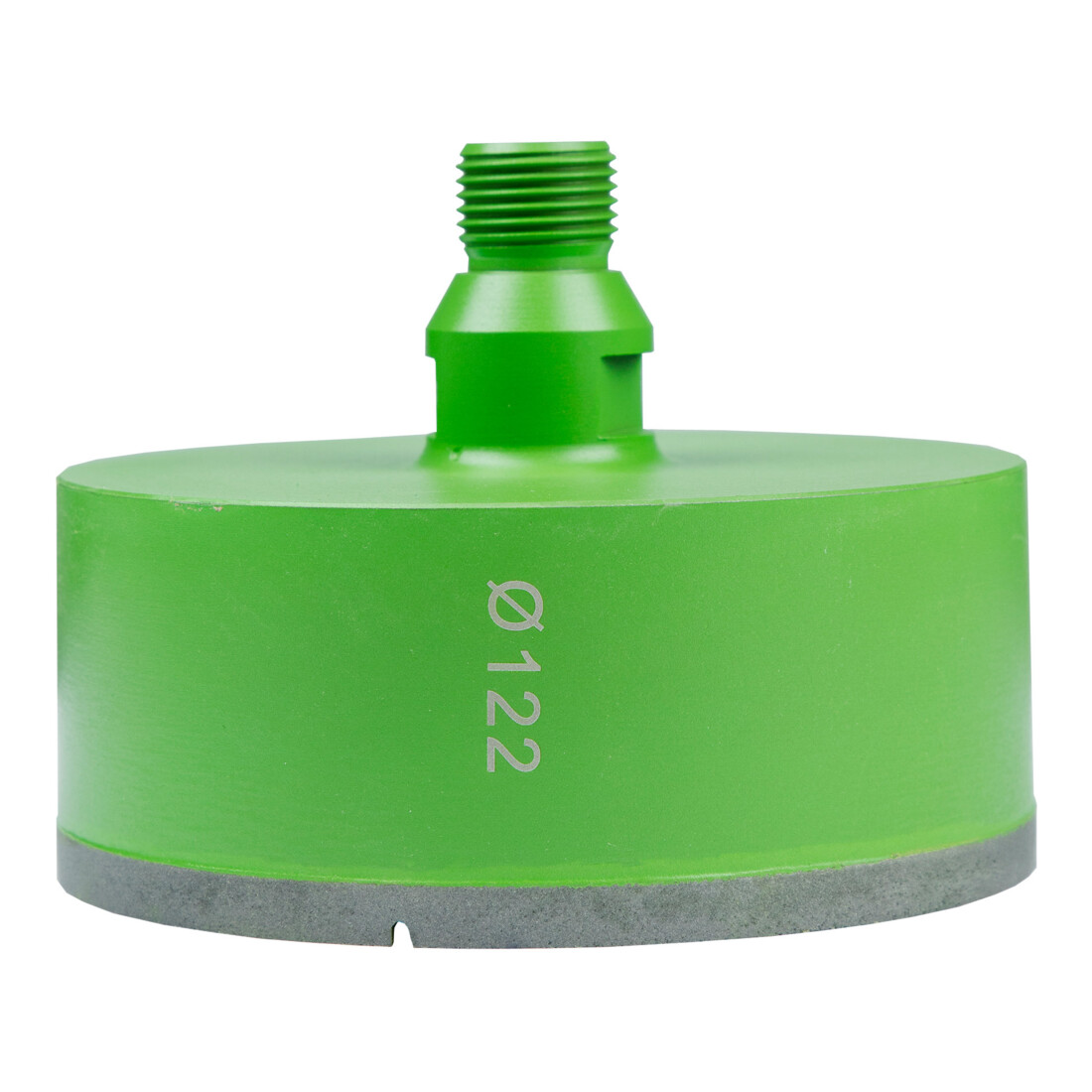 Eibenstock Diamant-Nass-Bohrkrone aus Metall und Diamant mit 1¼ Anschlussgewinde für Beton oder Mauerwerk, Ø 122 mm, Nutzlänge 400 mm - 38112200